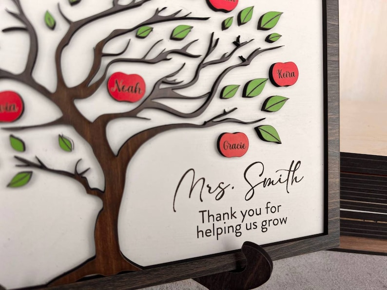 Teacher Wooden Sign Gift, Personalized Teacher Gift, Apple Sign for Teachers, Gifts for Teachers, Apple teacher sign, Appreciation Gift