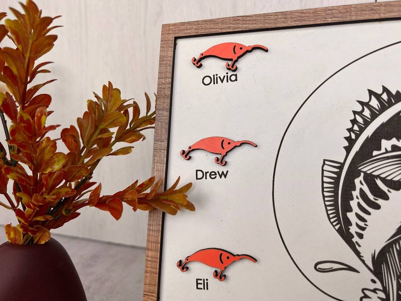 Hooked on Dad/Grandpa/papa engraved sign, gifts for papa, fishing sign, Personalized fishing christmas gifts for him, Retirement gift