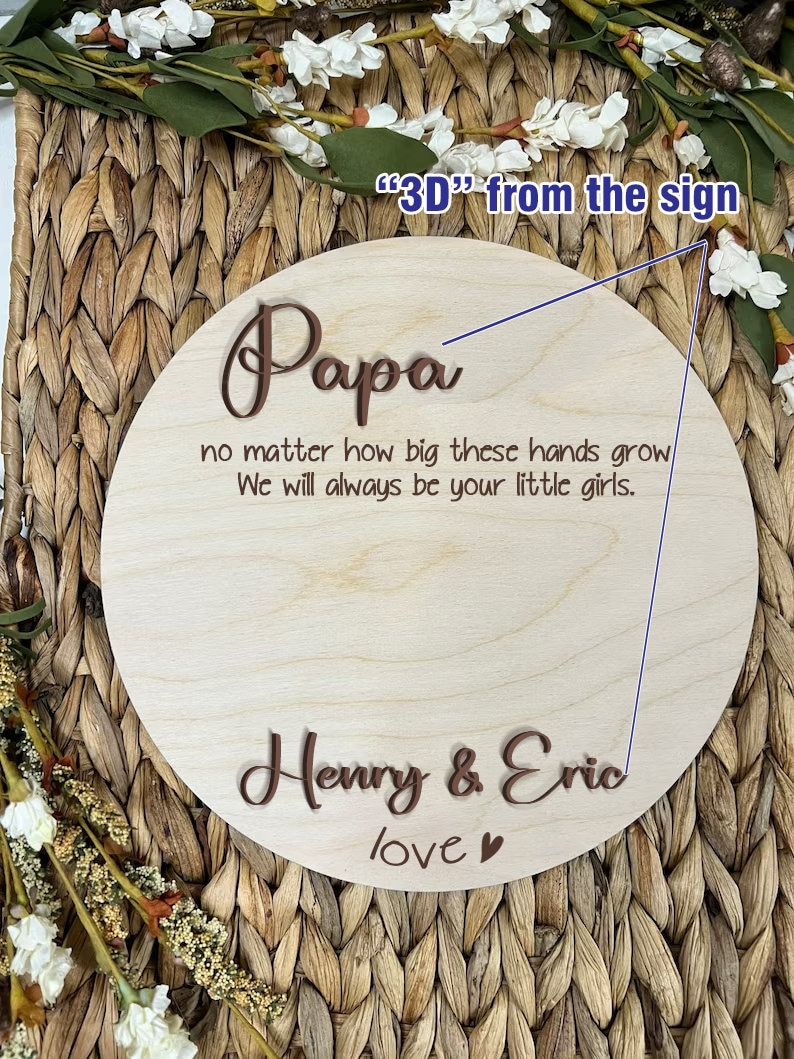 Personalized Father's Day Gift DIY Hand Print Sign, gift for Dad, Happy father's day