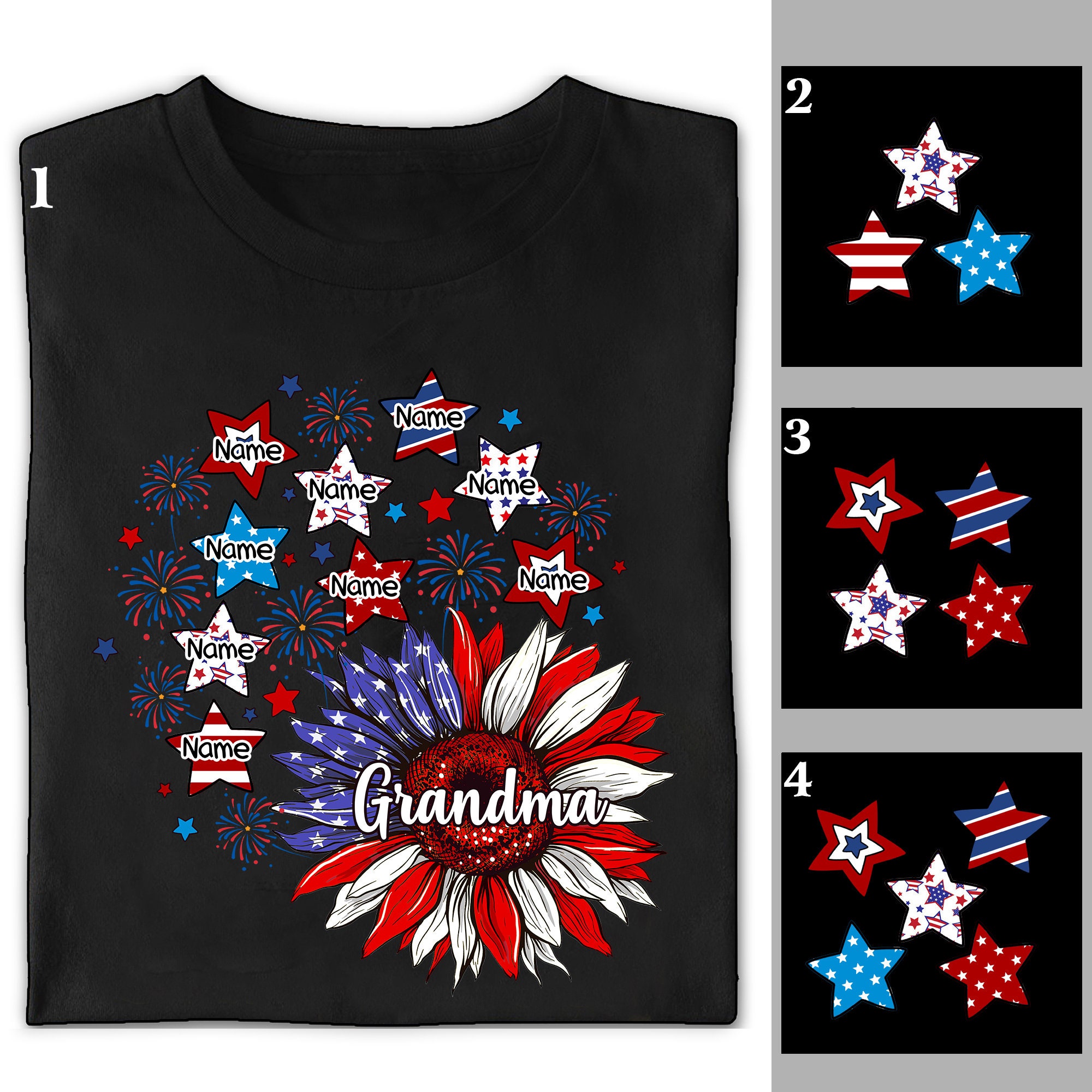 [Copy]Mimi And Kids Firework America Flag CTH01 T-Shirt