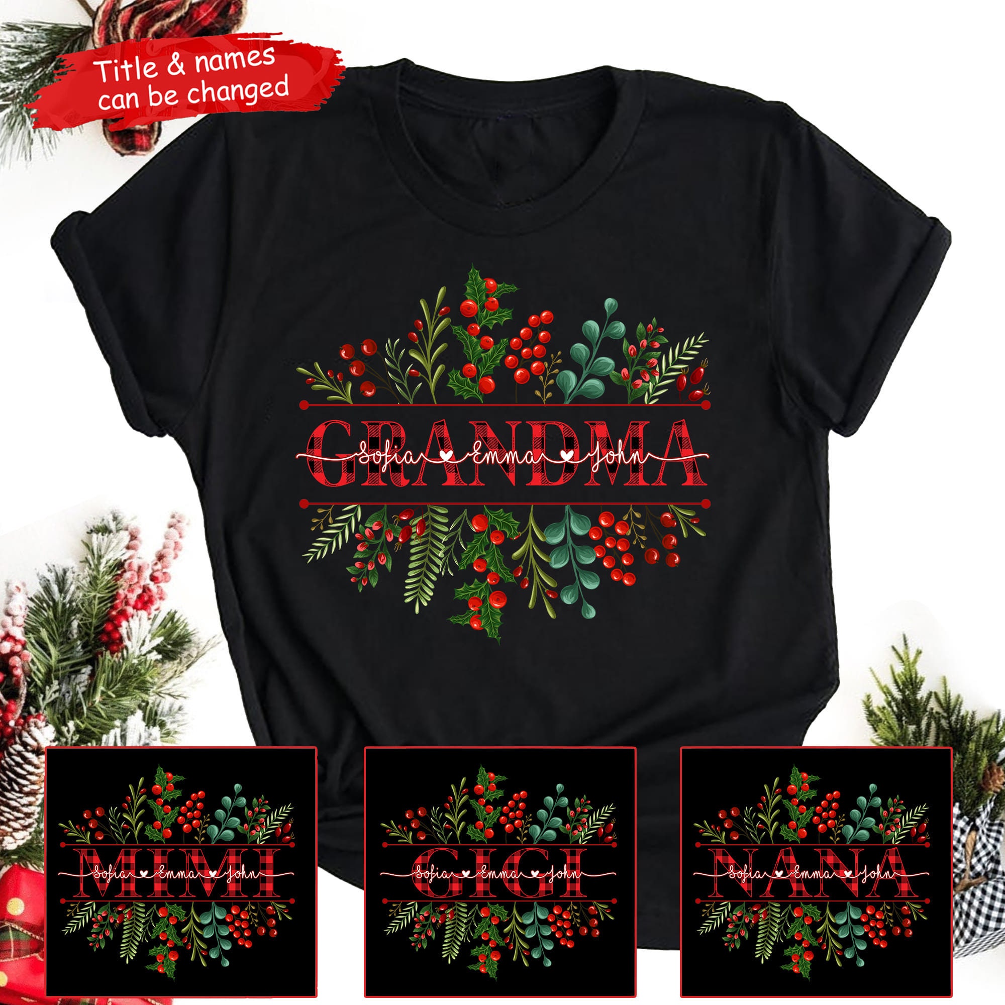 Personalized Grandma Shirt With Grandkids Names, Blessed Grandma Butterfly Lovers Sunflowers Lover Shirt