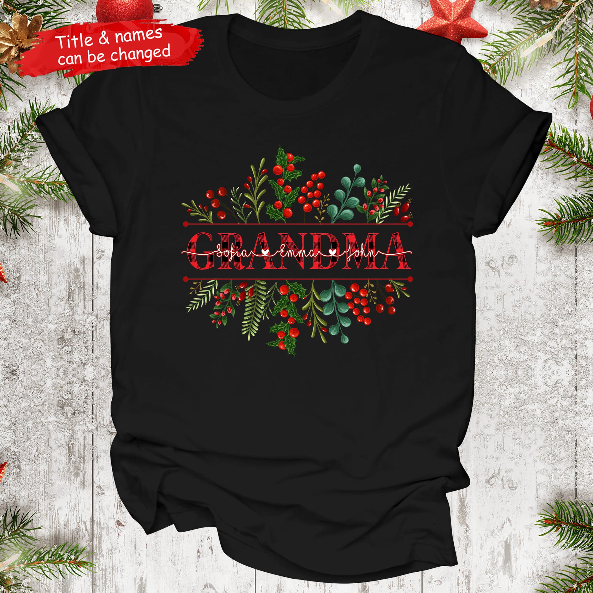 Personalized Grandma Shirt With Grandkids Names, Blessed Grandma Butterfly Lovers Sunflowers Lover Shirt