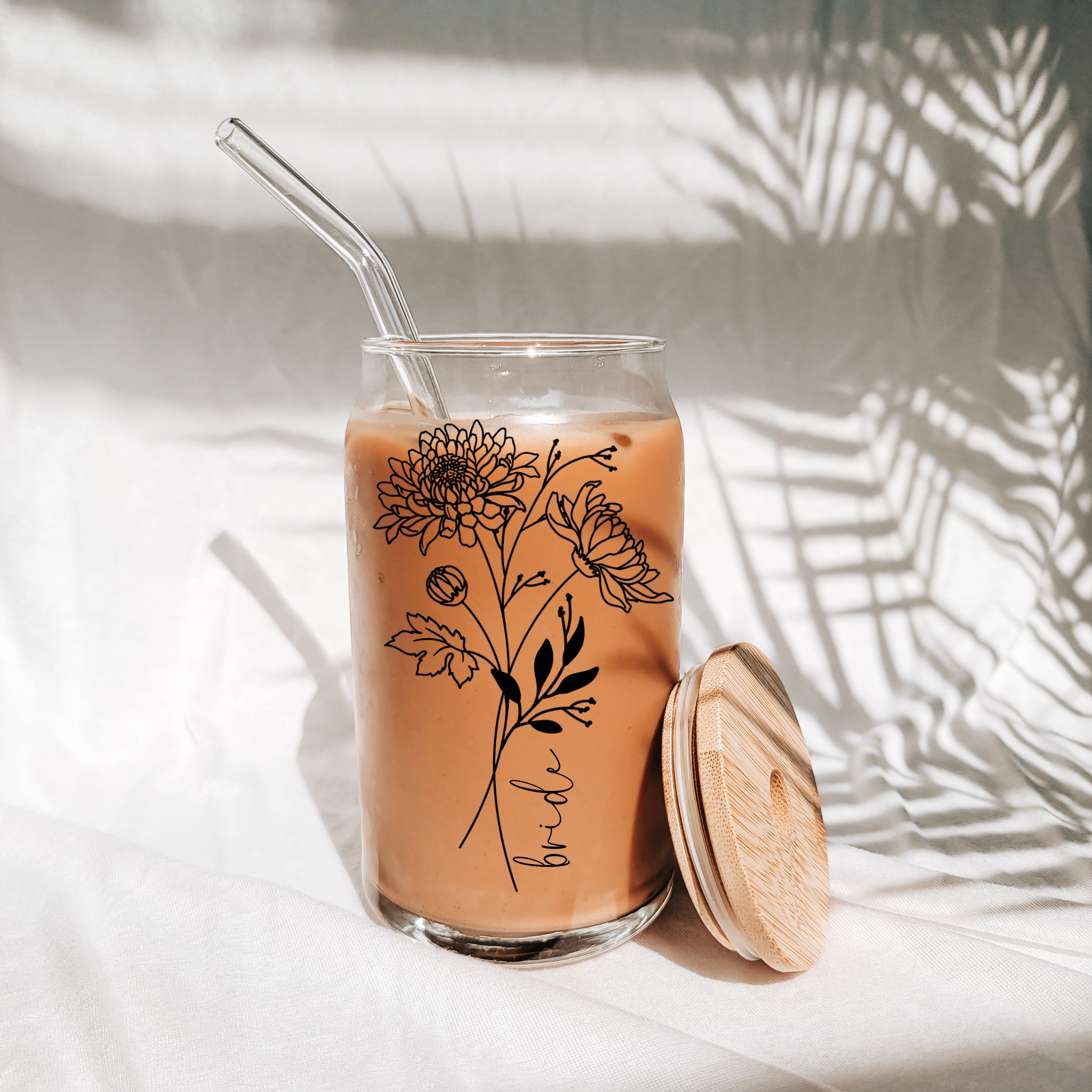 Personalized Birth Flower Coffee Cup With Name ,Personalized Birth Flower Tumbler, Bridesmaid Proposal, Gifts for Her, Party Favor.