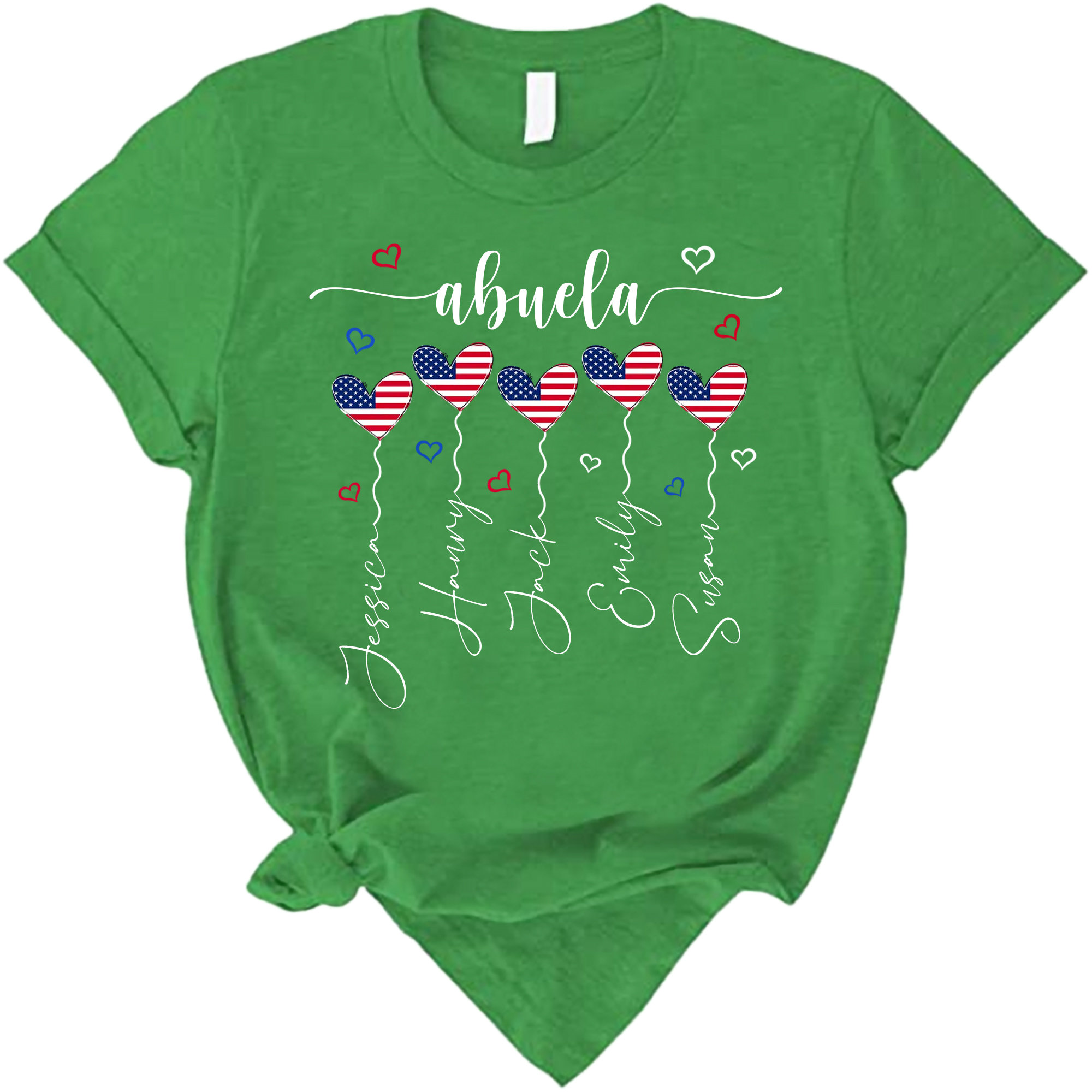 Personalized Nana Heart Shirt, Personalized Grandma With Grandkids Names T-Shirt