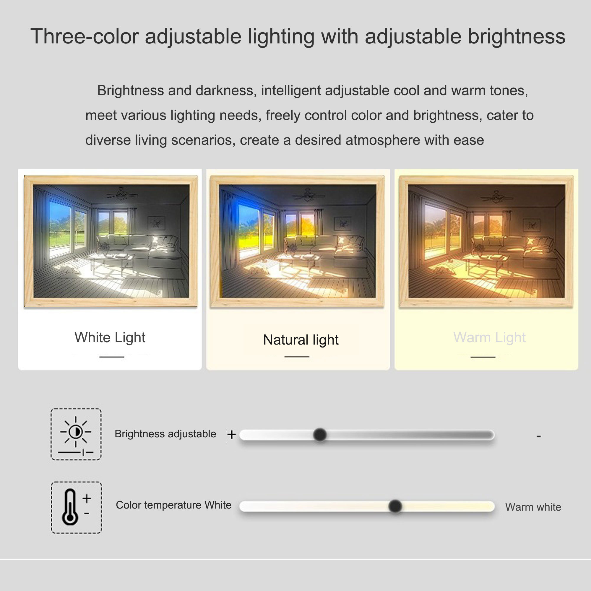 Decorative Bedside Light Painting with Remote Control