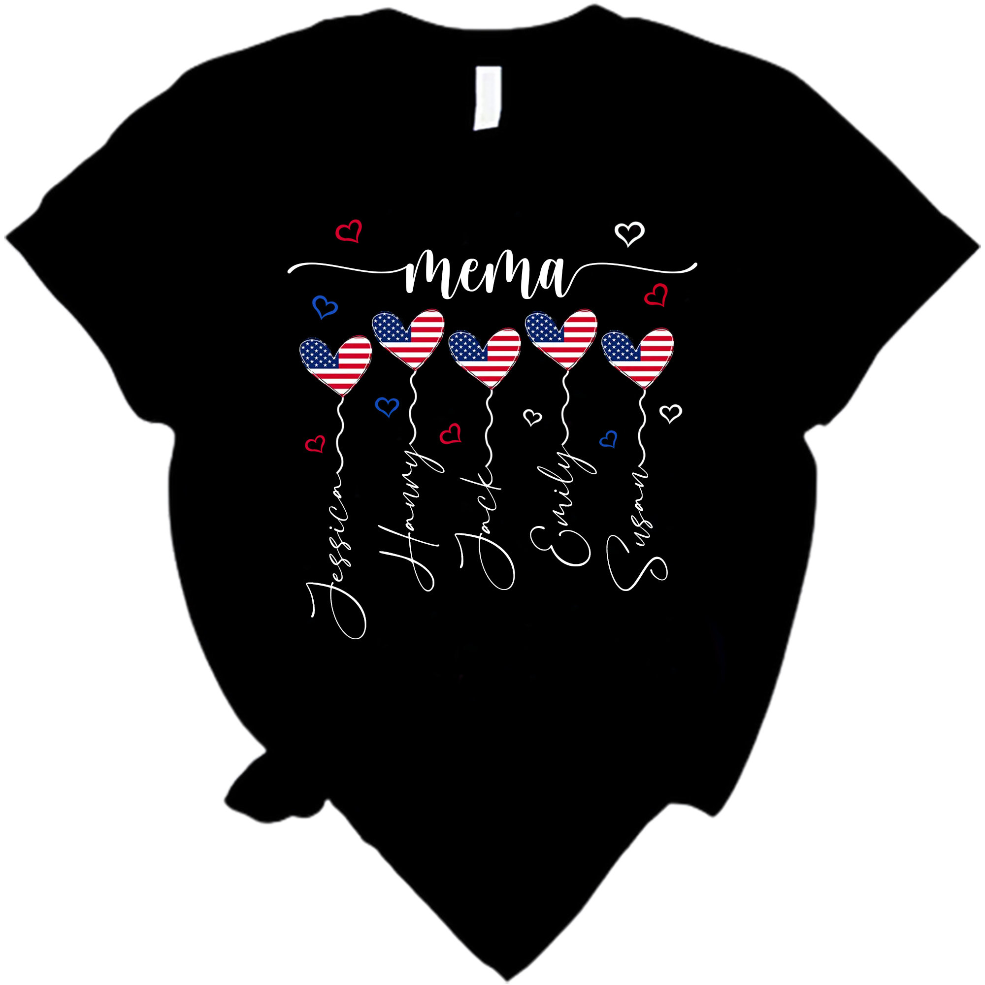 Personalized Nana Heart Shirt, Personalized Grandma With Grandkids Names T-Shirt