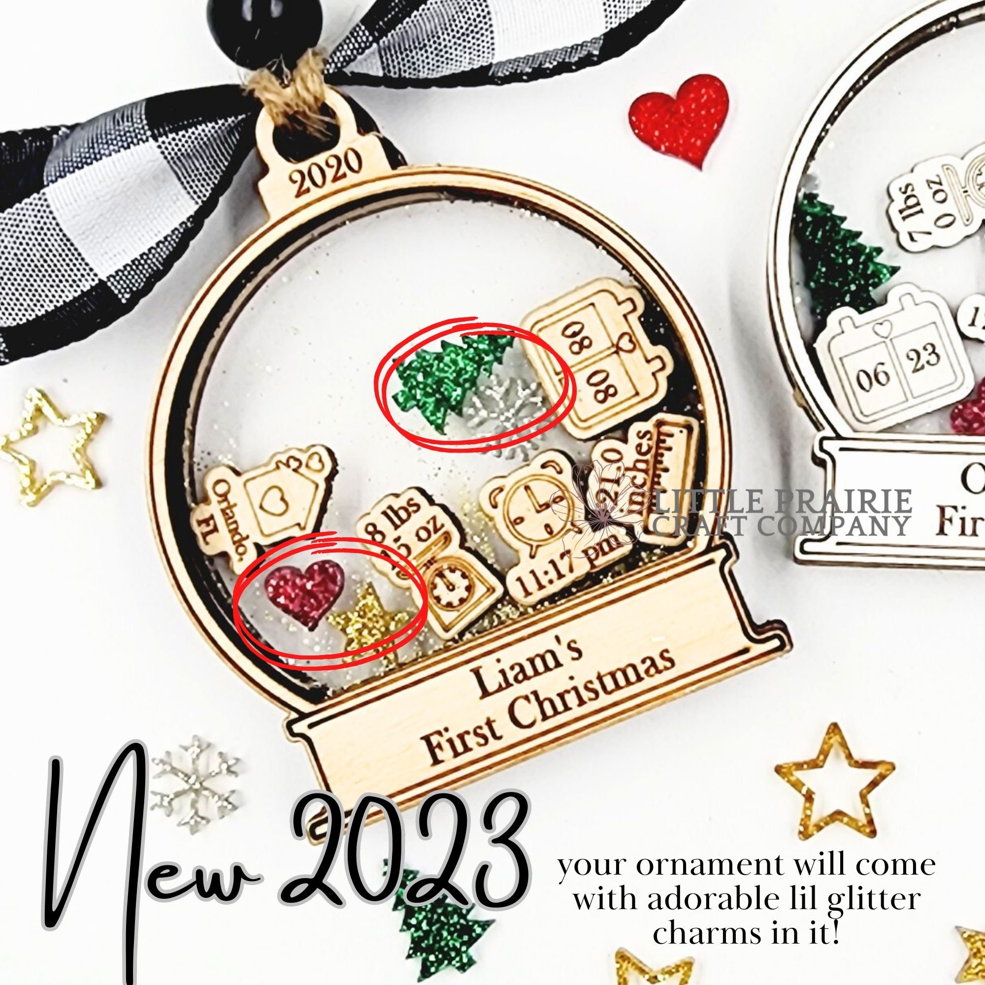 2023 Baby's First Christmas Personalized Ornament | Handmade Ornament | Baby Gift | Grandchild Gift | Christmas Gift | Baby Shower Gift