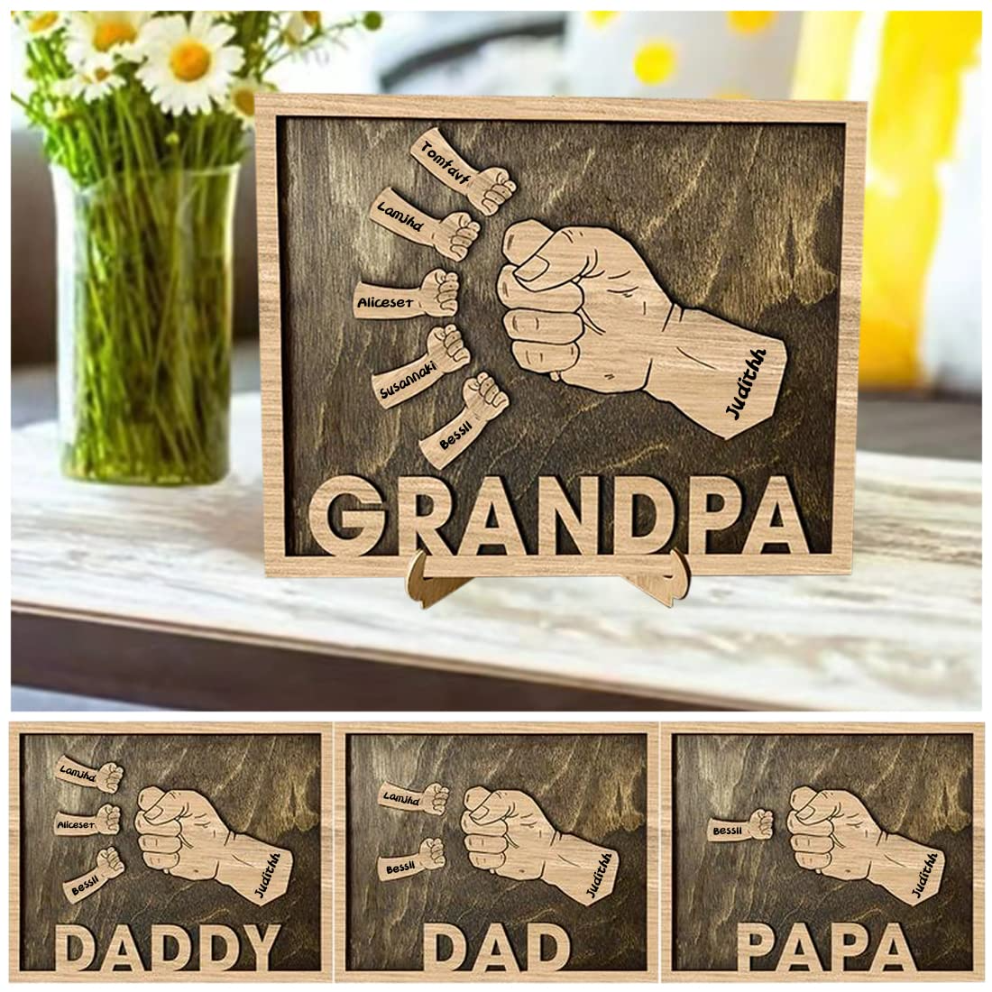  Personalized Father's Day Home Decor Wood Frame