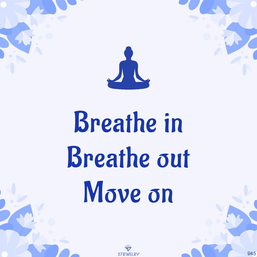 Breathe in Breathe out Move on Crystal Necklace