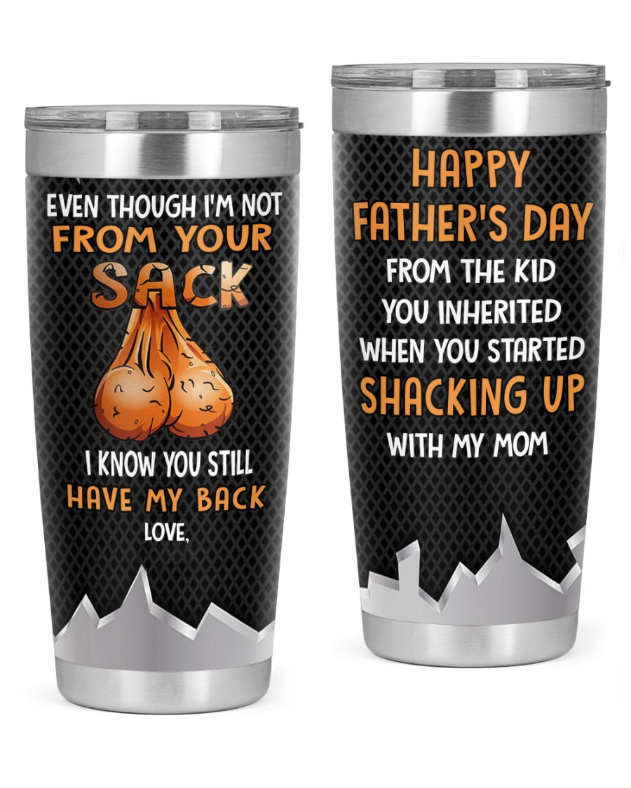 PERSONALIZED MUG: Perfect Father's Day Gift For Dad 💖 Even Though I'm Not From Your Sack I Know You Still Have My Back