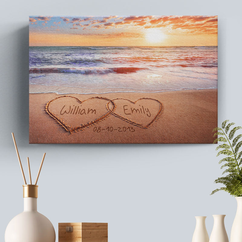 Beach Life Is Better With You - Couple Personalized Custom Horizontal Poster - Gift For Husband Wife, Anniversary