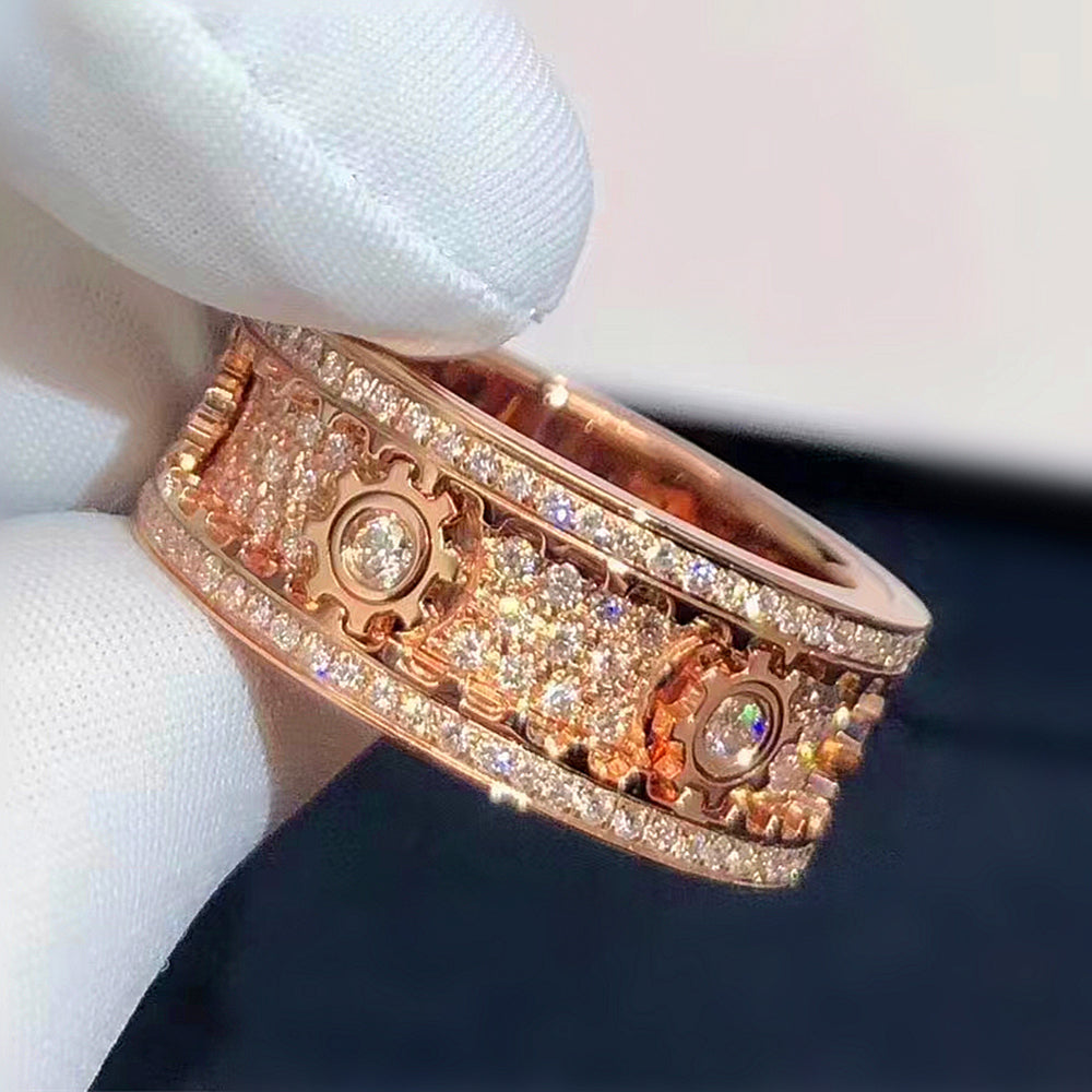 💖Mother's Day Sale - 50% OFF 🎁Handmade Diamond Ornate Geometric 3D Band Ring 