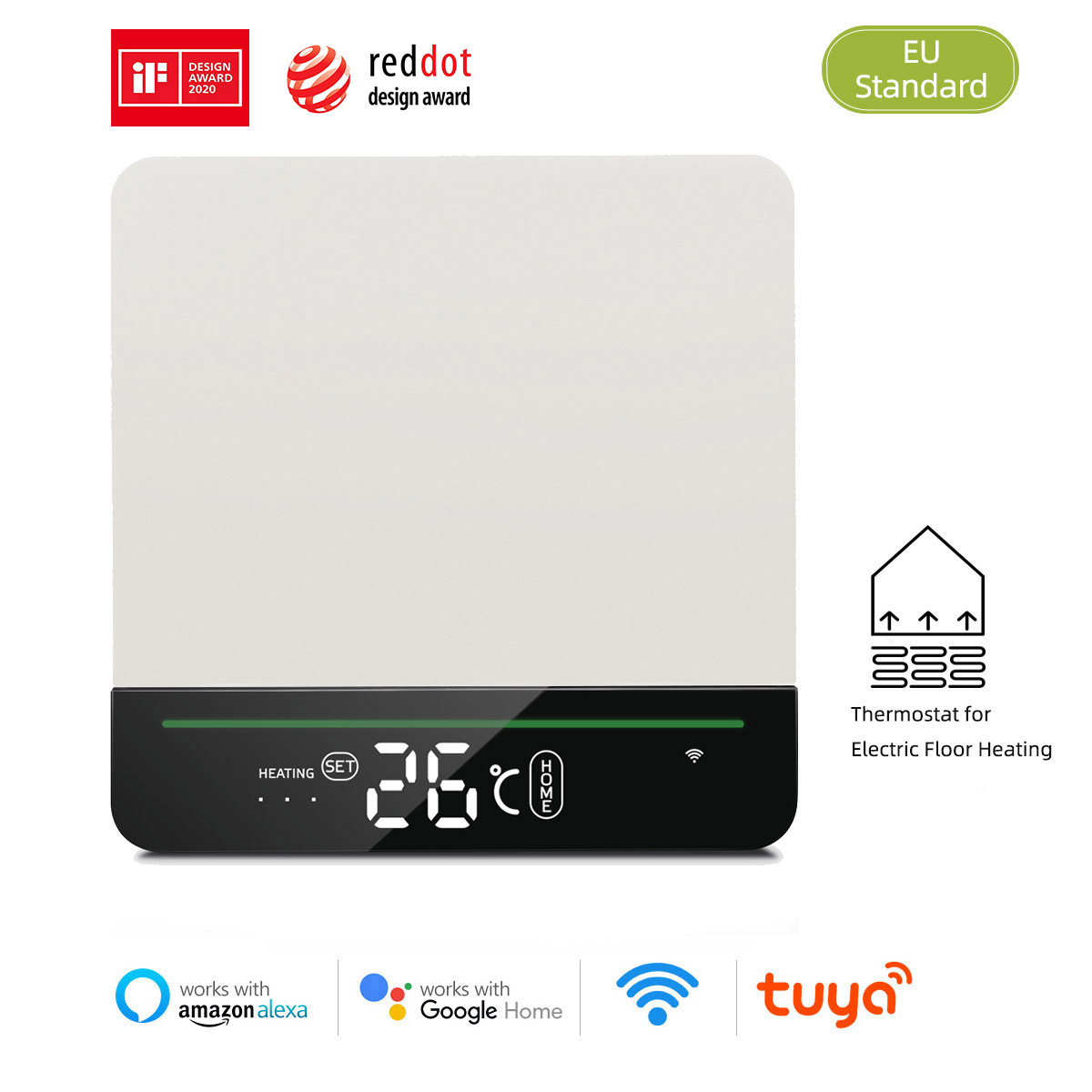 Big Button Electric Floor Heating Smart Thermostat