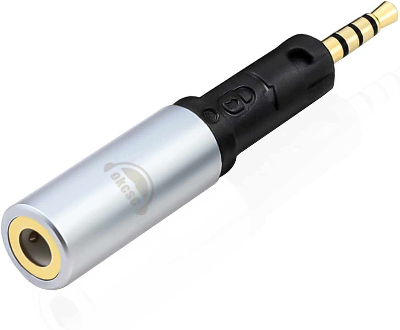 OKCSC HD598-3.5mm 変換コネクター ヘッドホン用 Sennheiser（ゼンハイザー）用 HD518、HD558、HD598用（オス） - 3.5mmステレオミニジャック（メス） ロック機構付き 1個セット