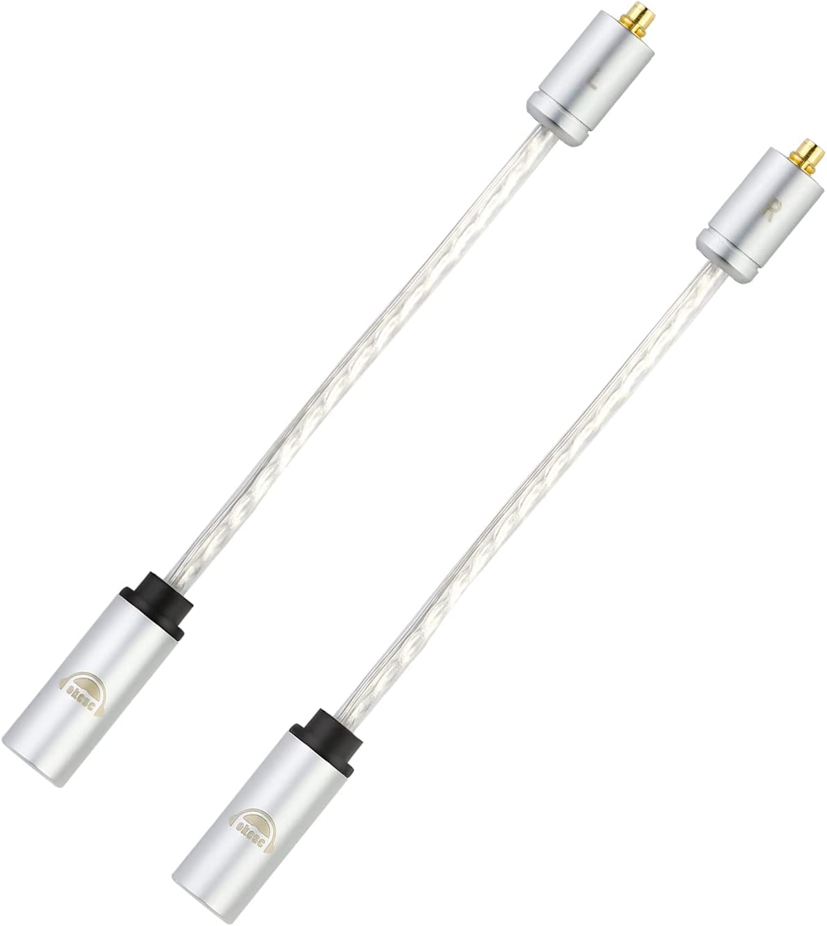 OKCSC  MMCX 3.5mm 変換 変換アダプタ 変換パーツ MMCXコネクタ（オス） - 3.5mm（メス） OFC銀メッキ線 SEシリーズ用 Shure用 JVC用 SE215・SE535・HA-FX850・HA-FX1100・HA-FD02などに適合する 2個セット
