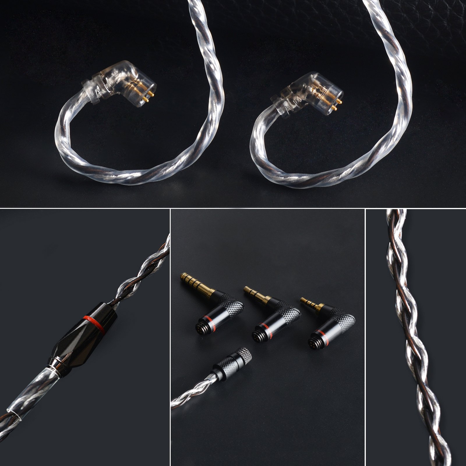 cooyin QDC 4芯 4.4/3.5/2.5mm 3in1 ユニバーサル リケーブル