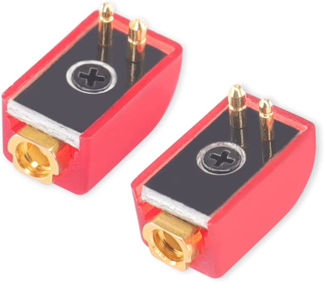 cooyin mmcx (リケーブル側) to ER4P (イヤホン側) アダプタ 千住銀入り錫はんだ 2U"金メッキプラグ 一体射出成形技術 音質劣化なし 線材テスト作業用 1ペア 