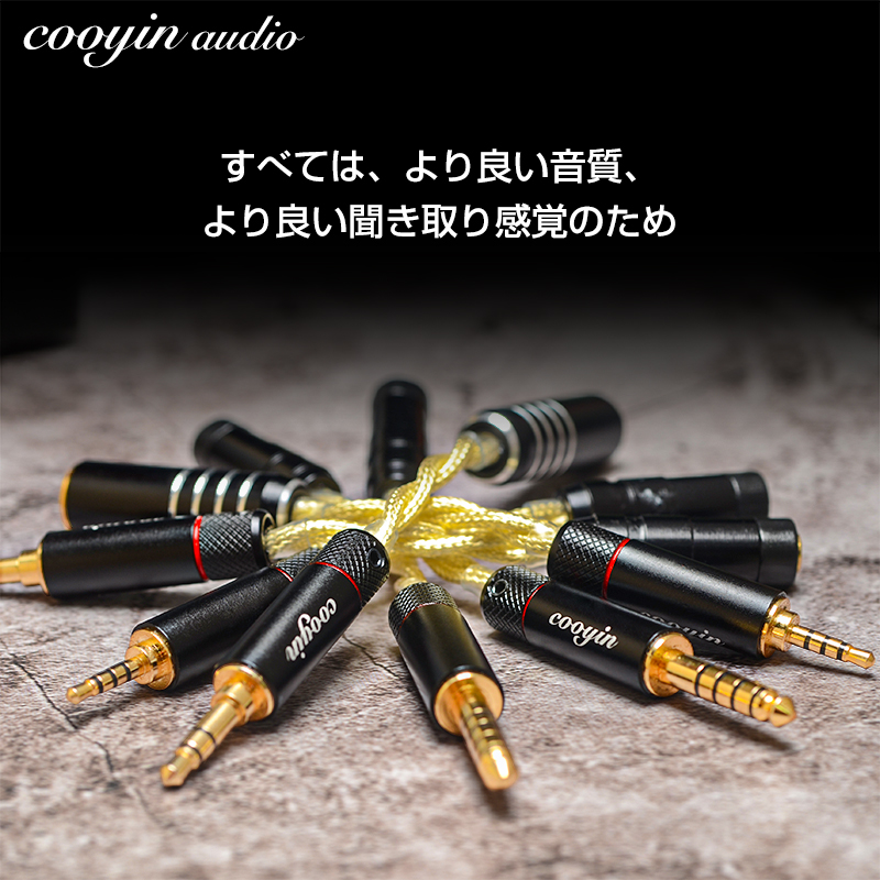 cooyin Litz Wire 変換ケーブル 銀メッキ単結晶銅導体 12cm