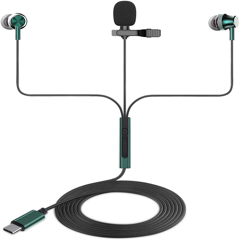 3APLUS A30 タイプc イヤホン ヘッドセット マイク 有線イヤホン リモコン付き 音量調節 ピンマイク式 軽量 通話可能 ライブ配信/テレワーク/Web会議/在宅勤務用 1.2m