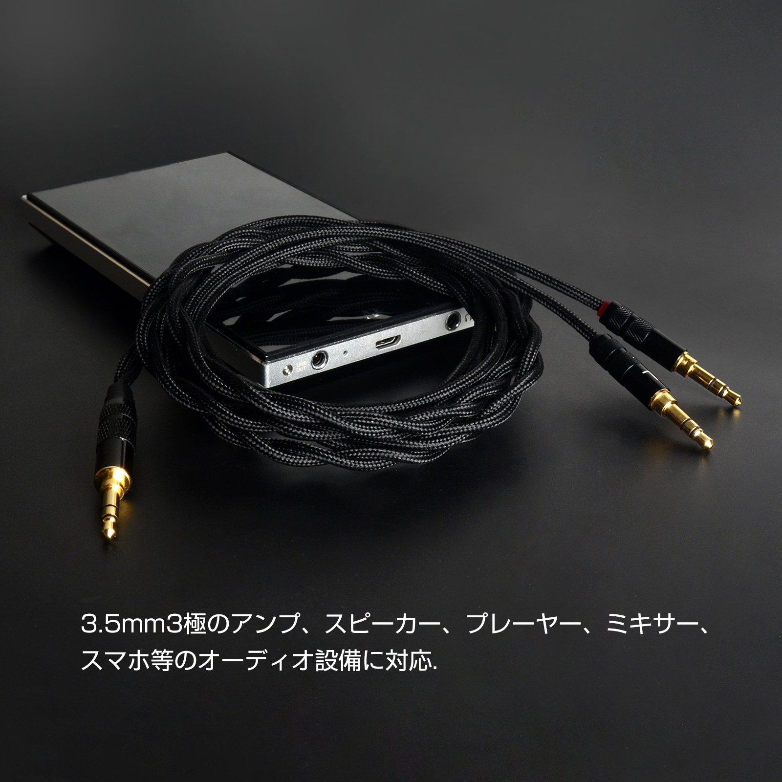 cooyin 3.5mm(3極)二股ヘッドホンリケーブル