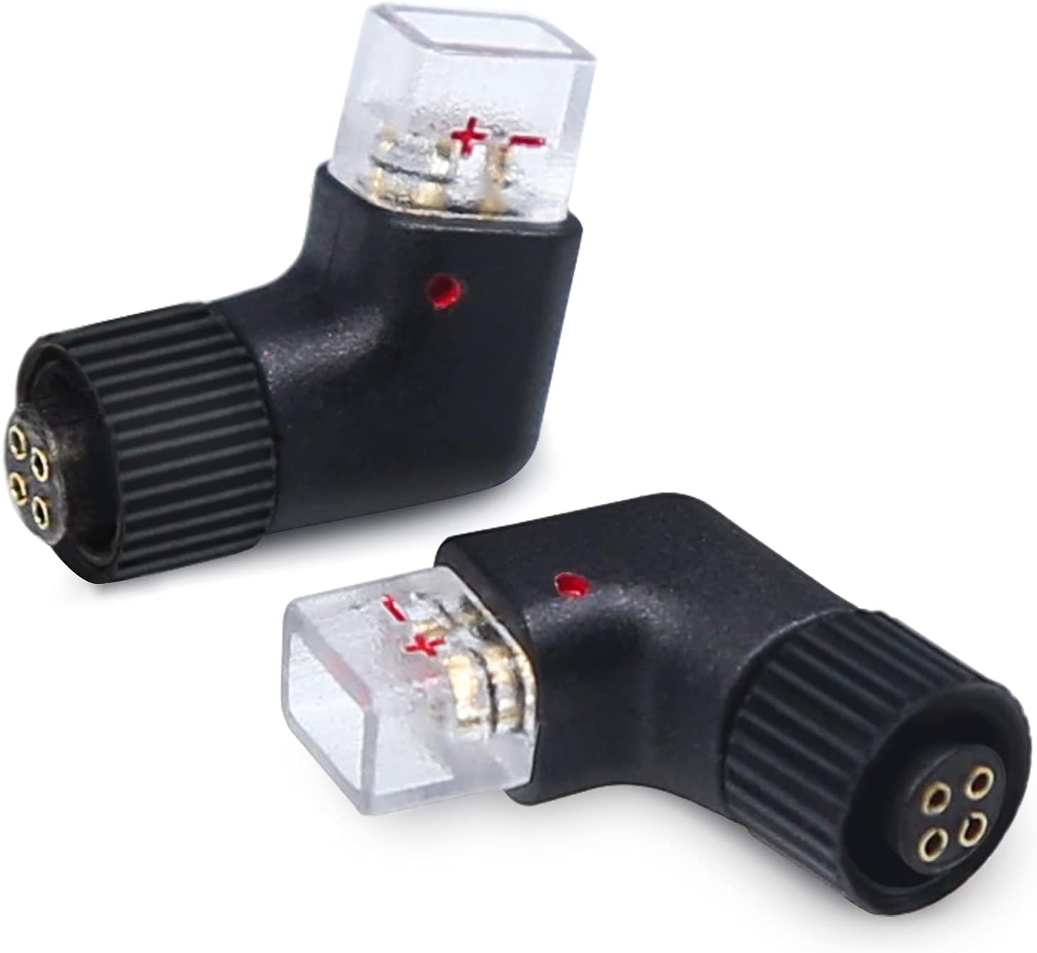 cooyin  (リケーブル側) to JH4pin (イヤホン側) アダプタ 千住銀入り錫はんだ 2U"金メッキプラグ 一体射出成形技術 音質劣化なし 線材テスト作業用 1ペア ブラック