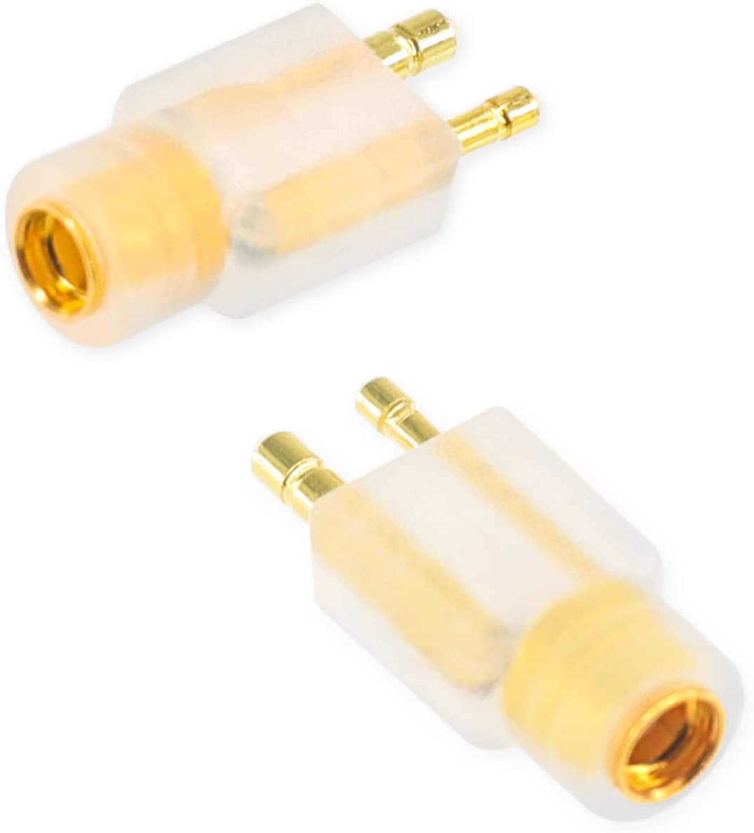 cooyin mmcx (リケーブル側) to FitEar (イヤホン側) アダプタ 千住銀入り錫はんだ 2U"金メッキプラグ 一体射出成形技術 音質劣化なし 線材テスト作業用 1ペア