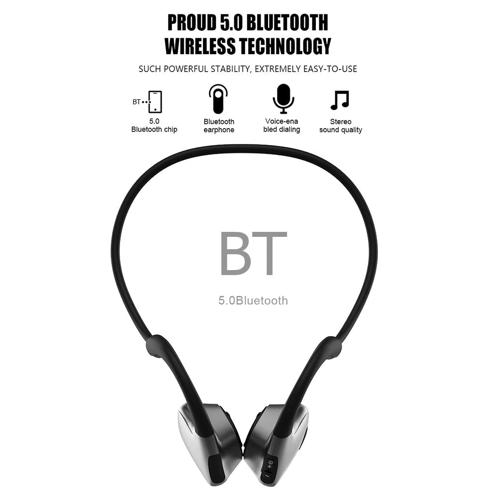 R9骨伝導5.0,マイク付きワイヤレスヘッドセット,屋外スポーツヘッドセット,ハンズフリー,2021 
