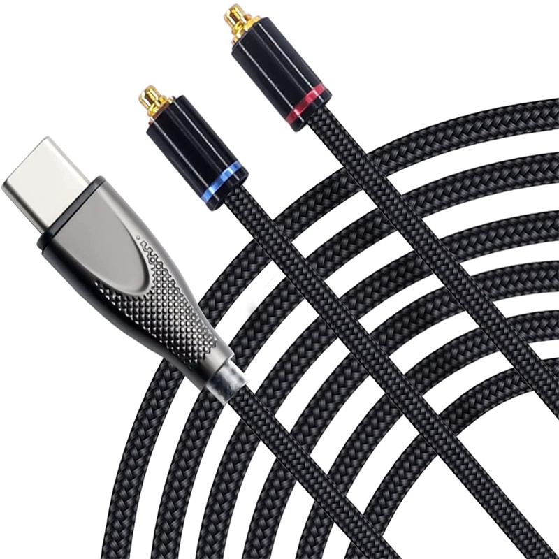 3APLUS mmcx リケーブル マイク付き イヤホンケーブル 交換用 ナイロン編み アップグレードケーブル マイクリモコン付き 音量調節 SEシリーズ用 着脱式 OFC ブラック