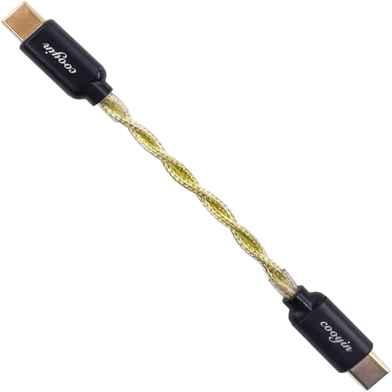 cooyin type-c 変換ケーブル オスオス デコード ケーブル スマホ パソコン アンプ デコーダー switch などに互換用 DAC OTG Litz Wire 銀メッキ単結晶銅導体