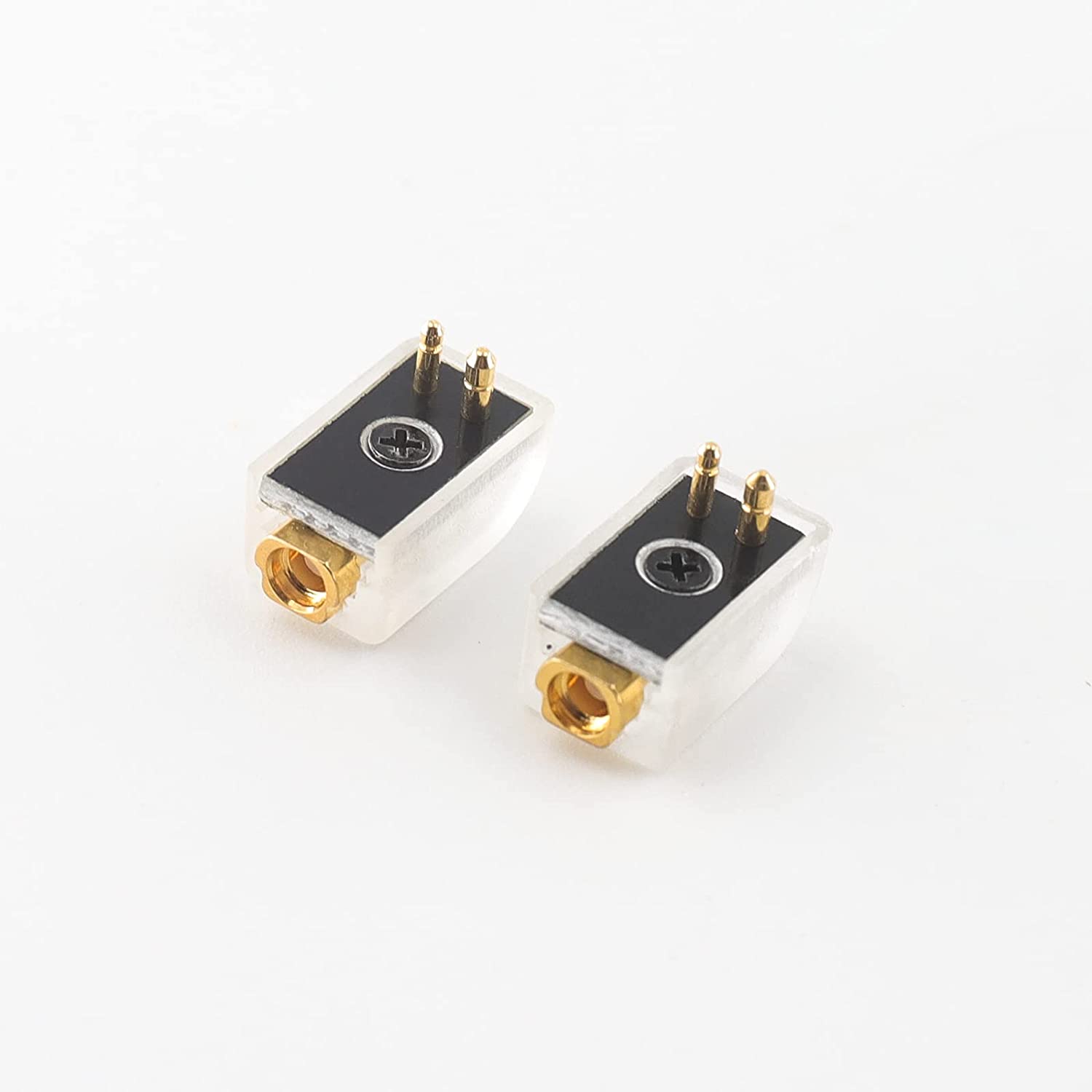 cooyin mmcx (リケーブル側) to ER4P (イヤホン側) アダプタ 千住銀入り錫はんだ 2U"金メッキプラグ 一体射出成形技術 音質劣化なし 線材テスト作業用 1ペア 