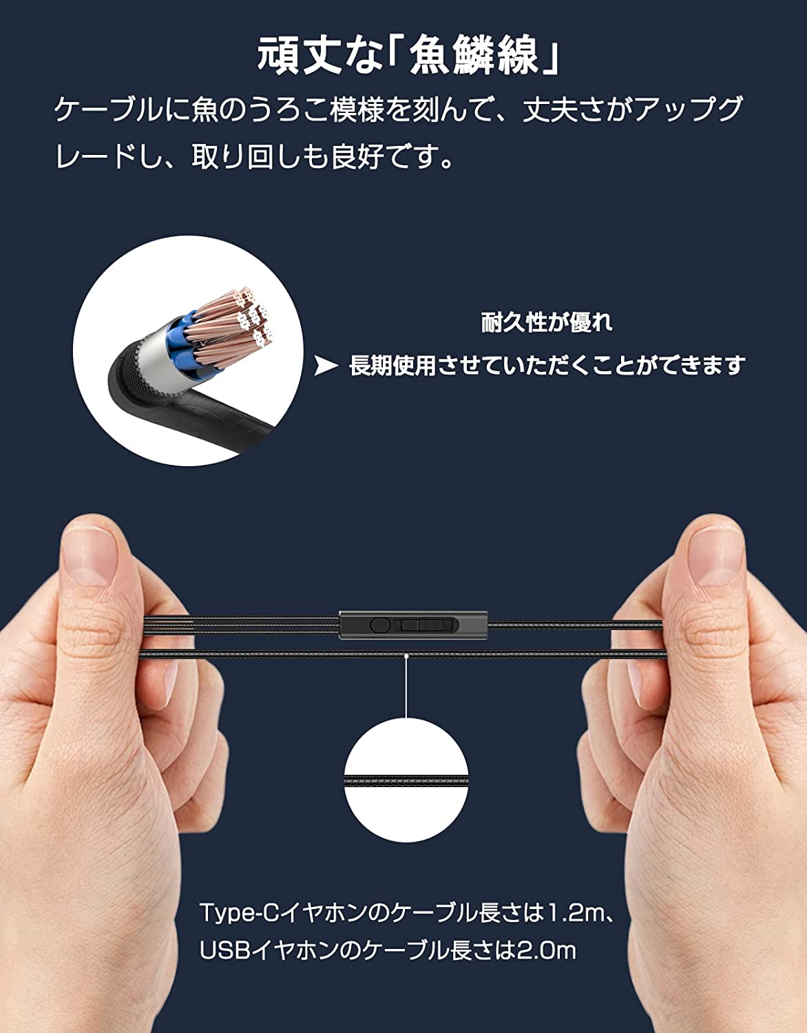 3APLUS A30 タイプc イヤホン ヘッドセット マイク 有線イヤホン リモコン付き 音量調節 ピンマイク式 軽量 通話可能 ライブ配信/テレワーク/Web会議/在宅勤務用 1.2m