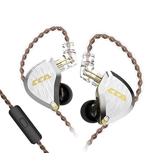 CCA C12 5BA+1DD HIFI 重低音 カナル型 イヤホン 2PINリケーブル可能 