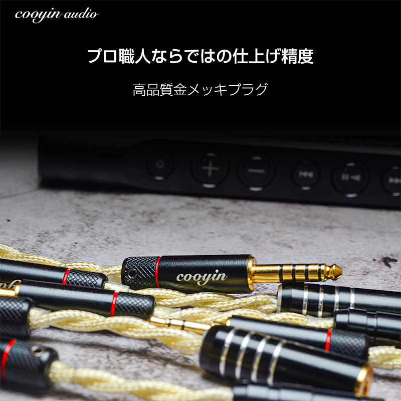 cooyin Litz Wire 変換ケーブル 銀メッキ単結晶銅導体 12cm