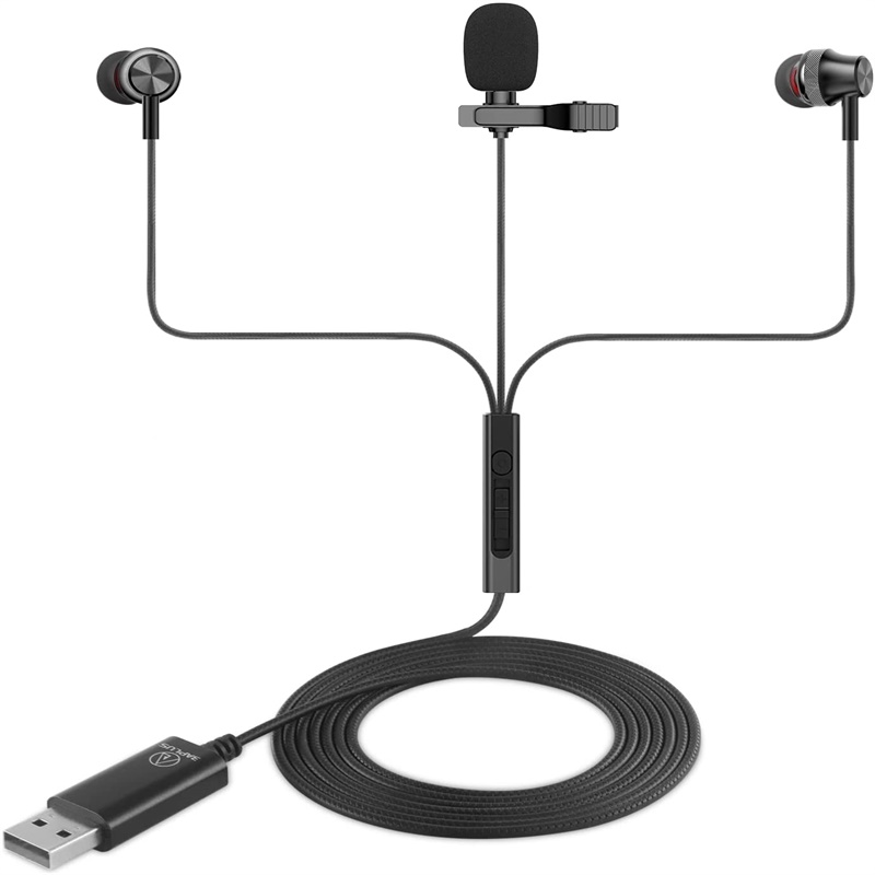 3APLUS A30 タイプc イヤホン ヘッドセット マイク 有線イヤホン リモコン付き 音量調節 ピンマイク式 軽量 通話可能 ライブ配信/テレワーク/Web会議/在宅勤務用 1.2m