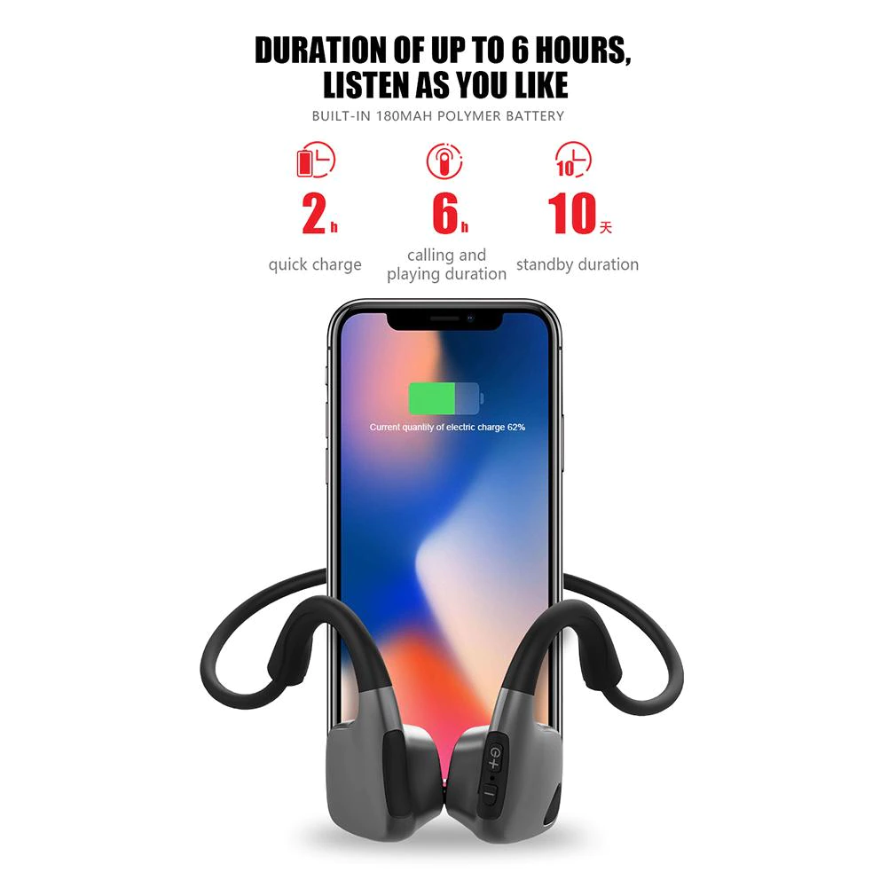 R9骨伝導5.0,マイク付きワイヤレスヘッドセット,屋外スポーツヘッドセット,ハンズフリー,2021 