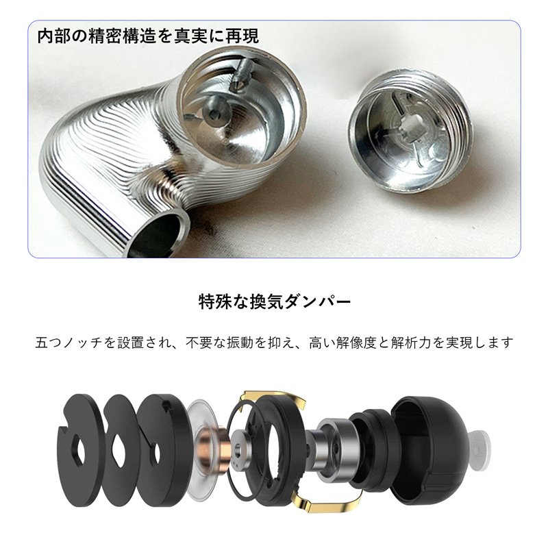 3APLUS 有線イヤホン カナル型 ダイナミック mmcxイヤホン HIFIレベル 原声ドライバー イヤホン自作・DIY 筐体のみ