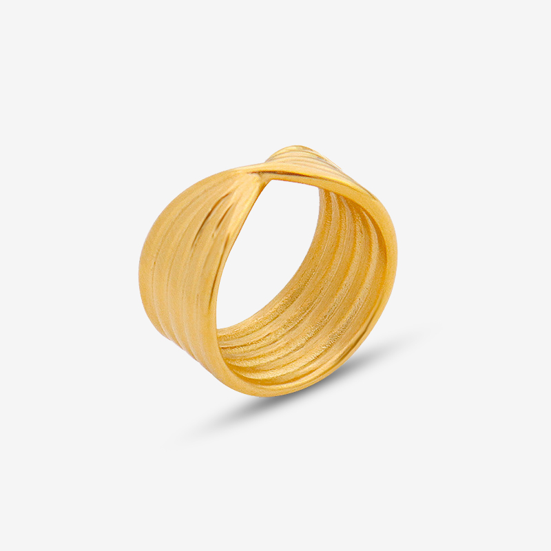 Chunky Wavier Texture Knot Ring