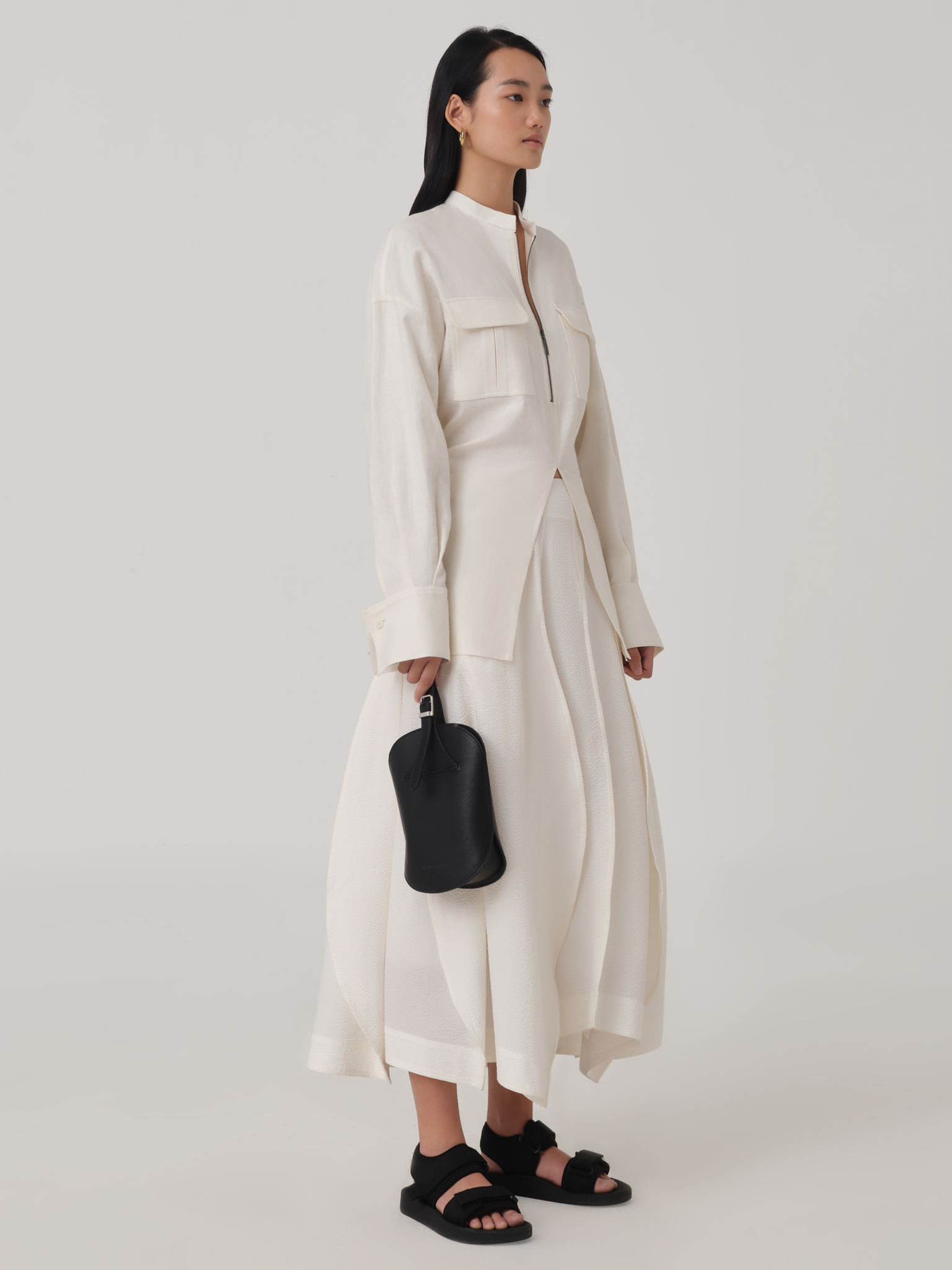 多个活动-1OVERSIZED LONG SLEEVE LINEN SHIRT