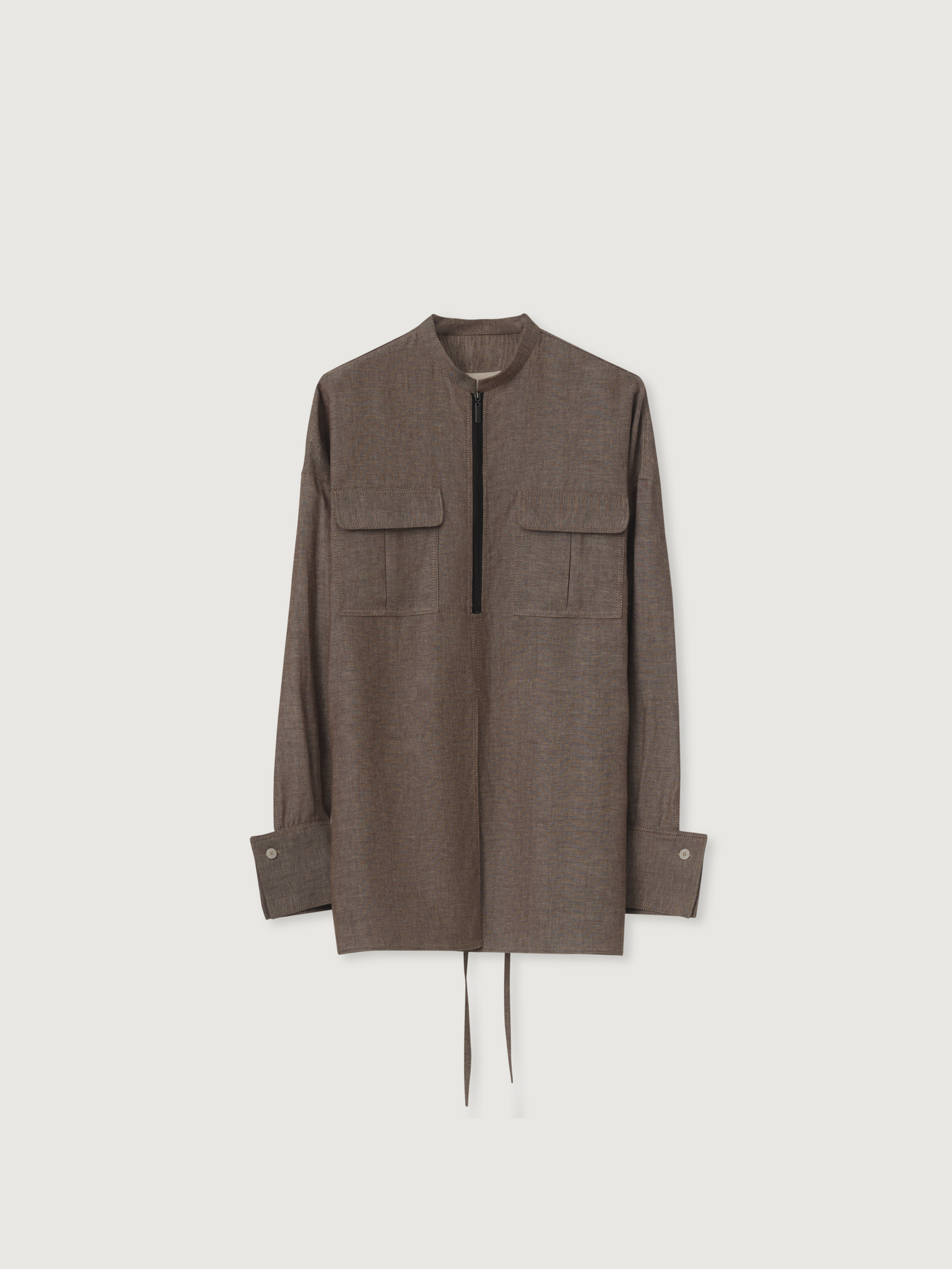 多个活动-1OVERSIZED LONG SLEEVE LINEN SHIRT