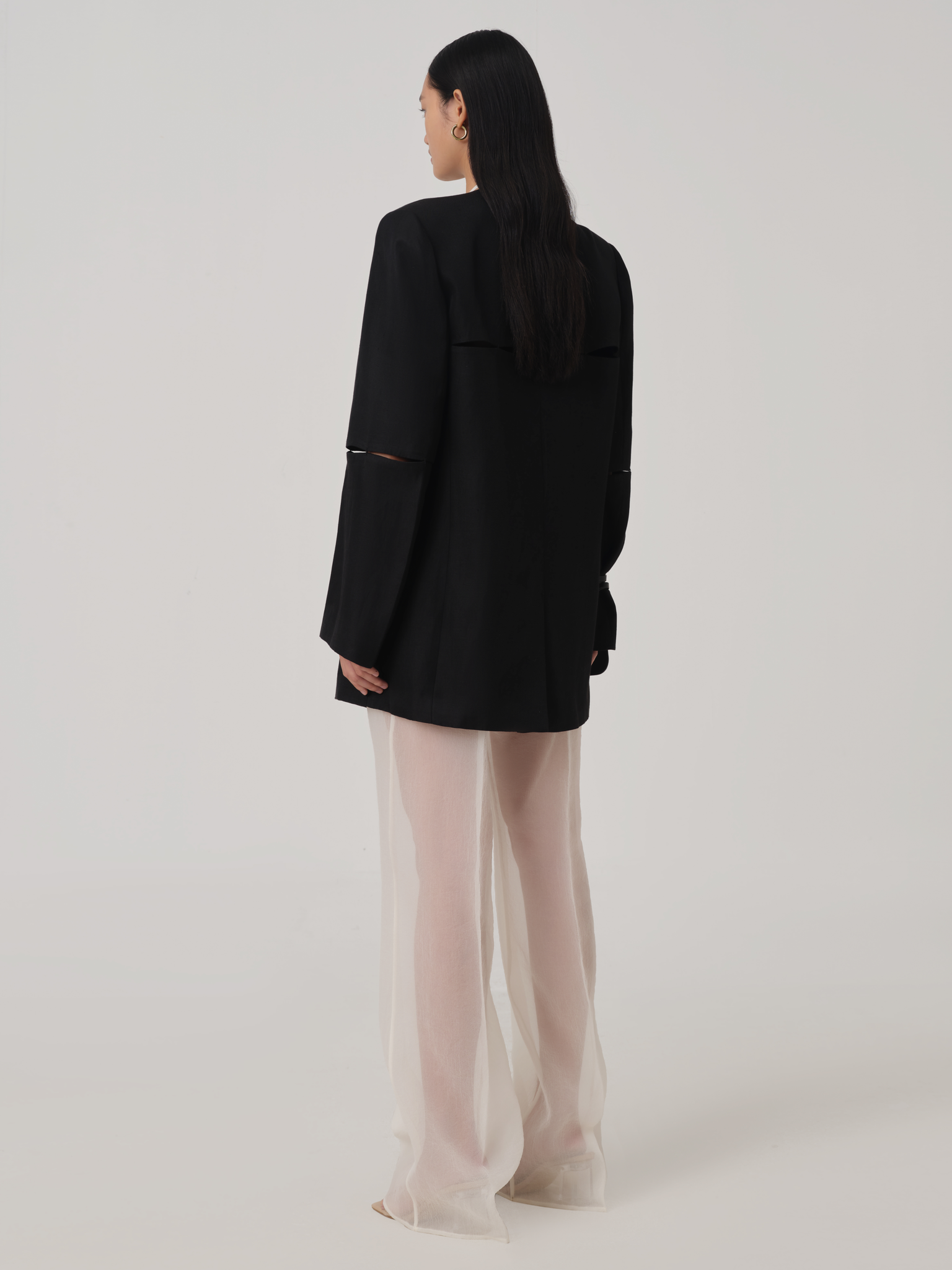 OVERSIZED CUT-OUT SINGLE-BREASTED BLAZER