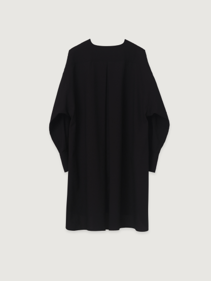 OVERSIZED BATWING SLEEVE COTTON SHIRT DRESS