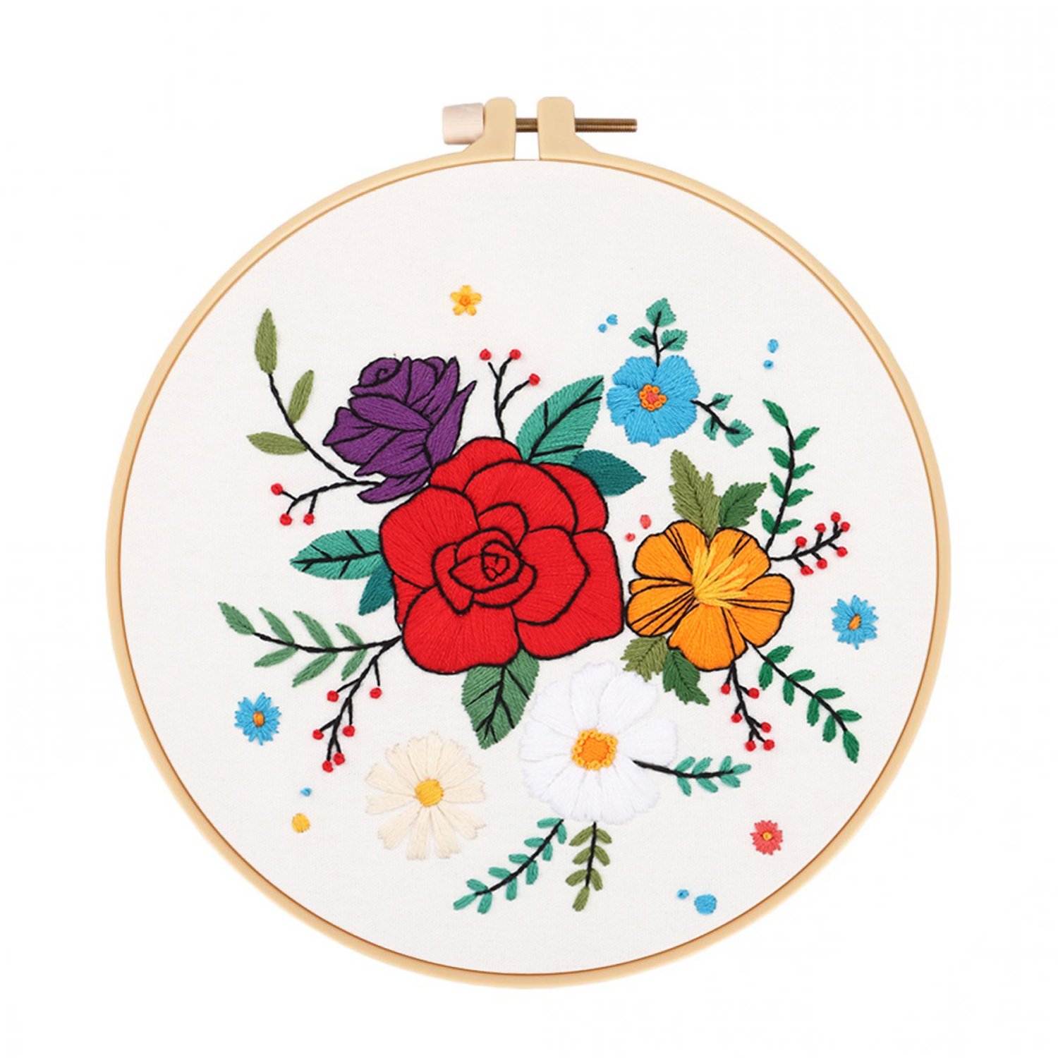 Handmade Embroidery Kit Cross stitch kit for Adult Beginner - Blooming Flower Pattern