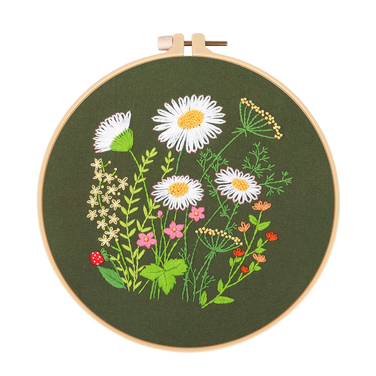 DIY Handmade Embroidery Cross stitch kit for Adult Beginner - Flower Bush Pattern