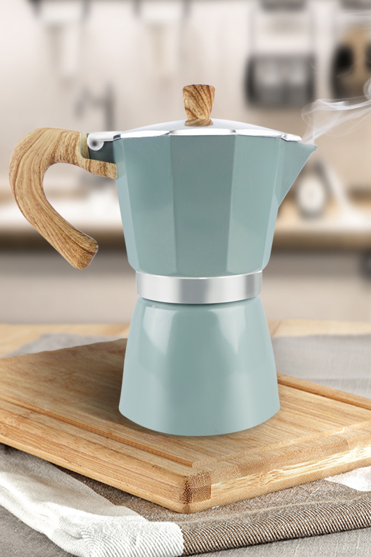 Italian Moka Pot Octagonal Aluminum 