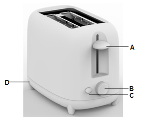 Simplus 750W Automatic Toaster 2-Slice Breakfast Sandwich Bread