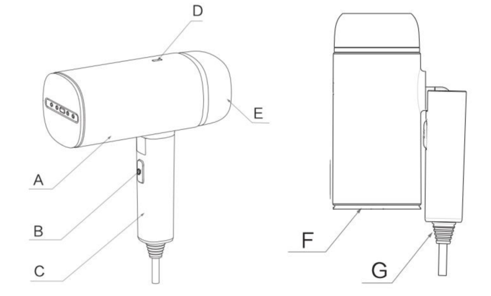 HANDHELD GARMENT STEAMER GTJH011 User Manual English Version