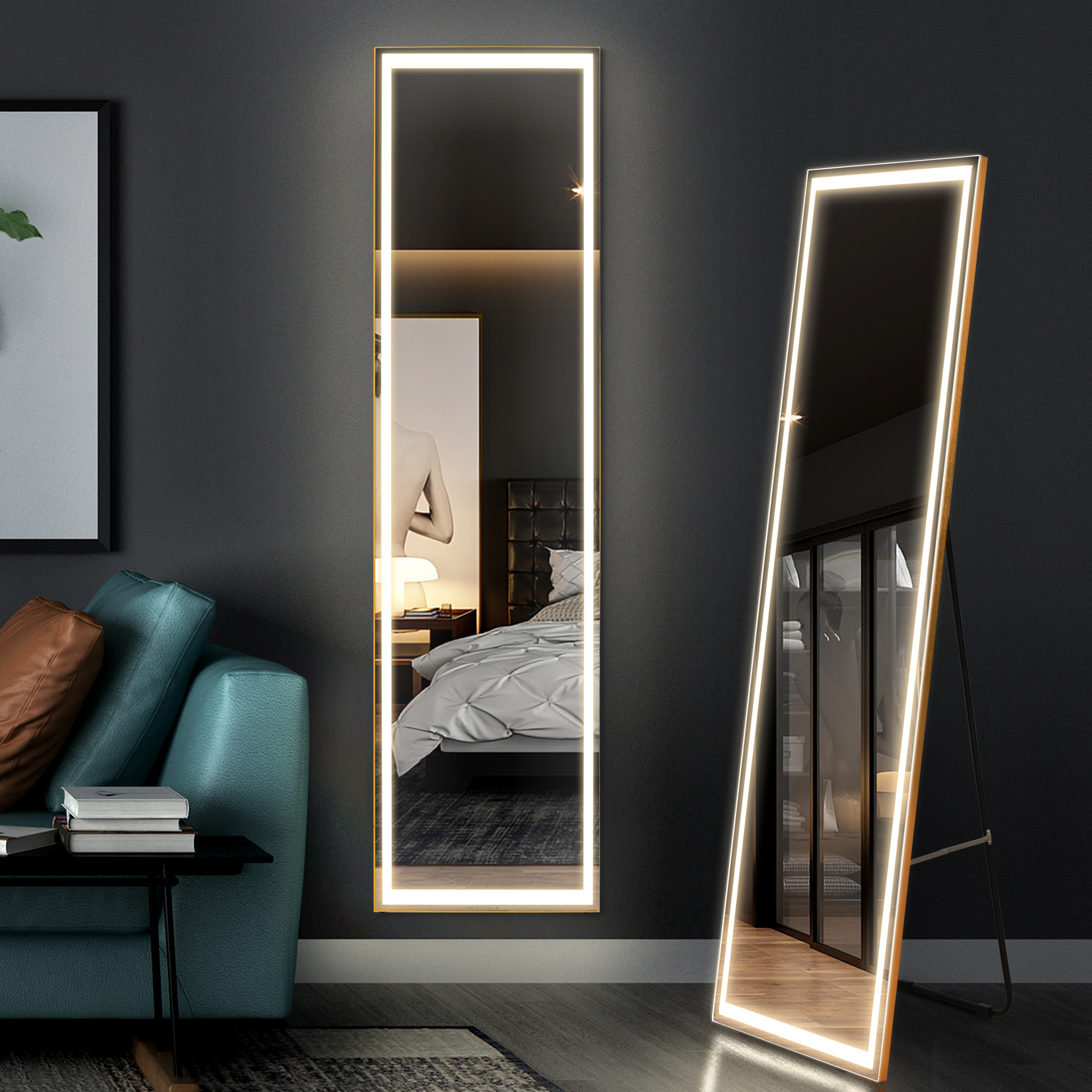 lights for full length mirror