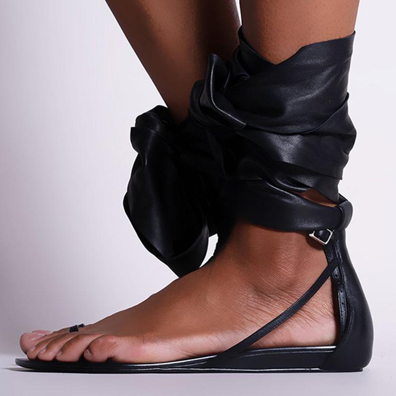 wrap around gladiator sandals