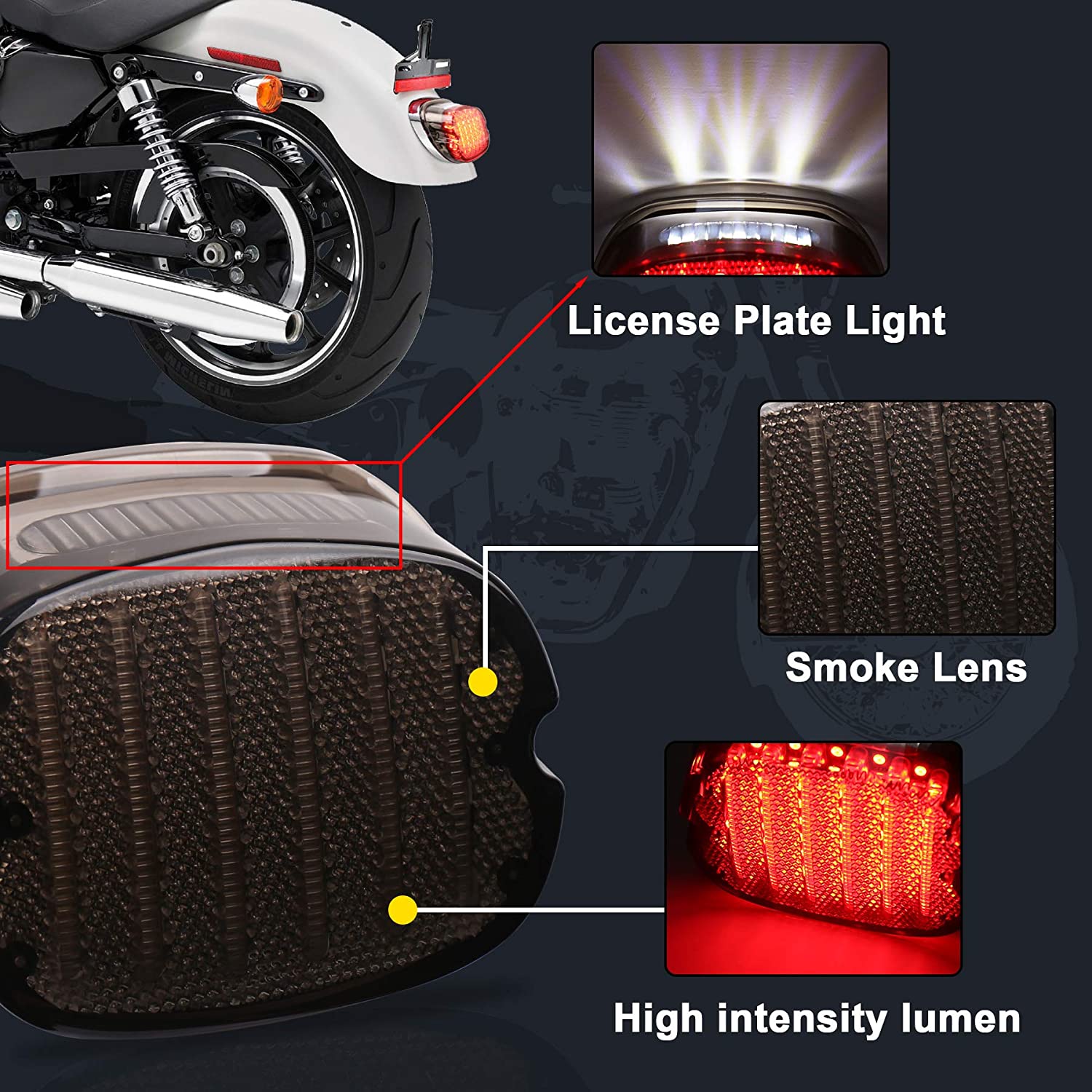 MOVOTOR Tail Light Led Integrated Turn Signal Brake Running Light Low