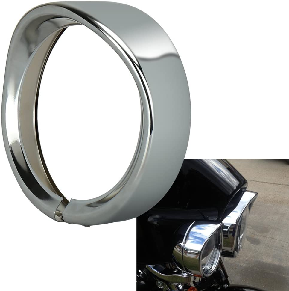 7inch Round Headlight Trim Ring Visor Compatible with Harley 9414 FLHR